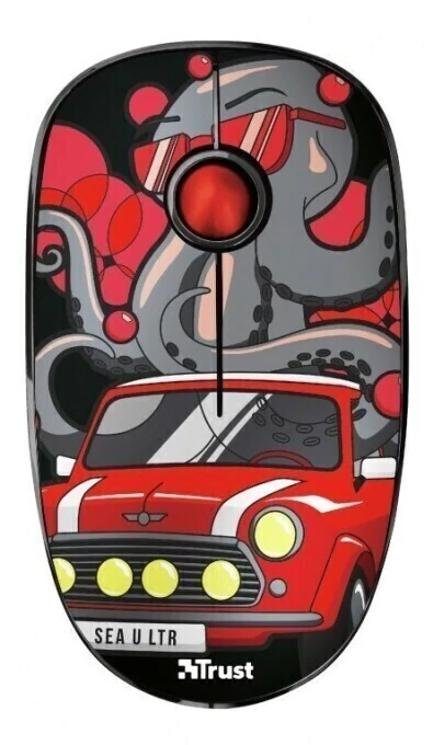 MOUSE INALAMBRICO TRUST SKETCH ROJO SILENT