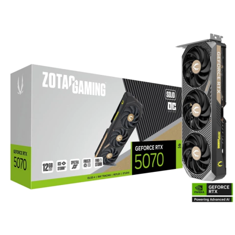 PLACA DE VIDEO ZOTAC RTX 5070 SOLID OC 12GB GDDR7