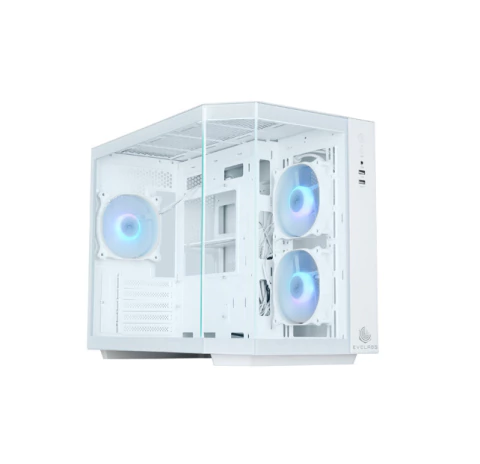 GABINETE EVOLABS PRIMACY WHITE EVO-300MW + 3 FAN ARGB