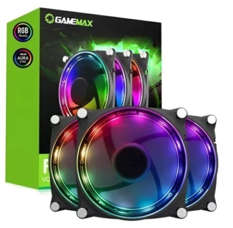 KIT COOLER FAN GAMEMAX RB300 X 3 FAN ARGB 12CM