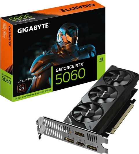 PLACA DE VIDEO GIGABYTE RTX 5060 OC 8GB LOW PROFILE