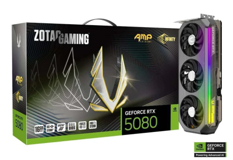 PLACA DE VIDEO ZOTAC RTX 5080 AMP EXTREME INFINITY 16GB GDDR7