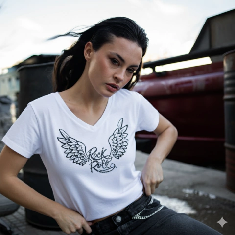 REMERA ROCK & ROLL ALAS - comprar online