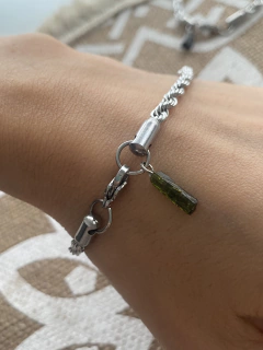 Pulsera de acero con Turmalina en internet