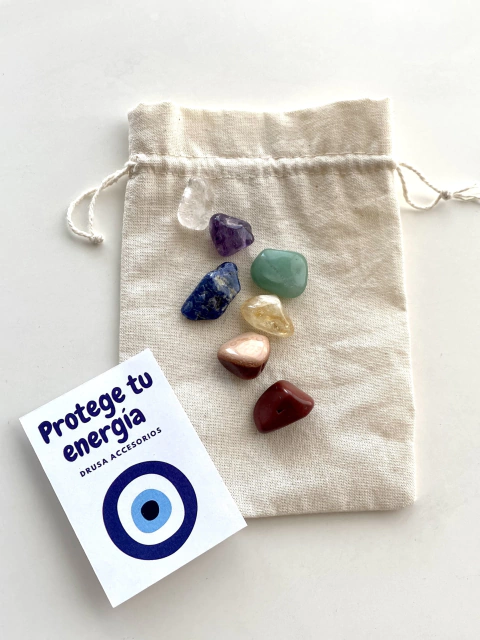 Kit de Piedras 7 chakras con bolsita