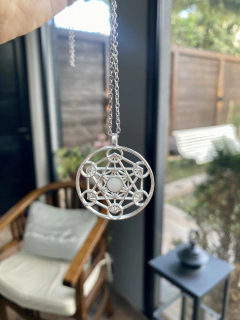 Collar con dije Metatron y piedra - DRUSA ACCESORIOS