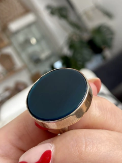 Anillo redondo con agata en internet