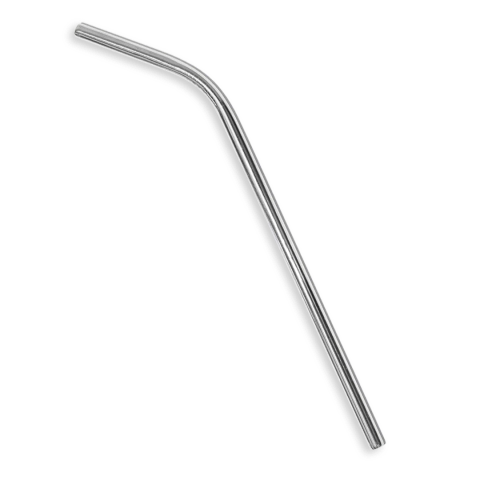 Pajita Curva de Acero Inoxidable