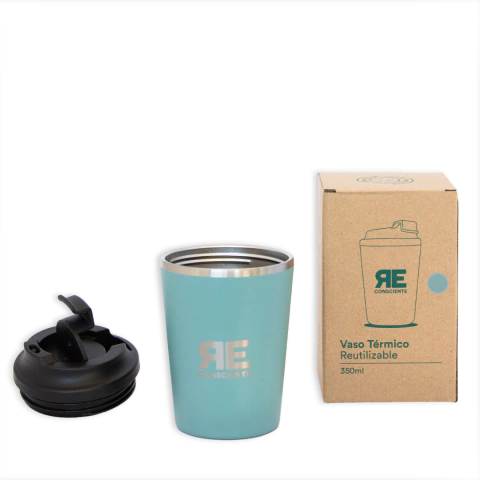 VASO TÉRMICO VERDE REUTILIZABLE I RE CONSCIENTE - comprar online