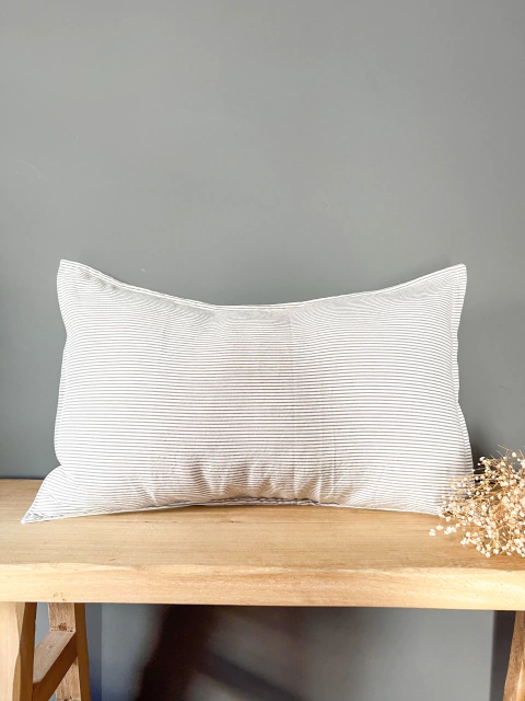 Almohadón 40x60 mil rayas - Gris elefante