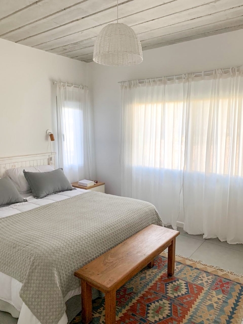 Cortina interior gasa de algodón - tiritas