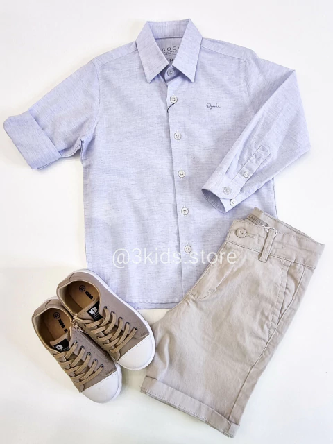 Camisa Infantil Manga Longa Azul Ogochi 0014964220011