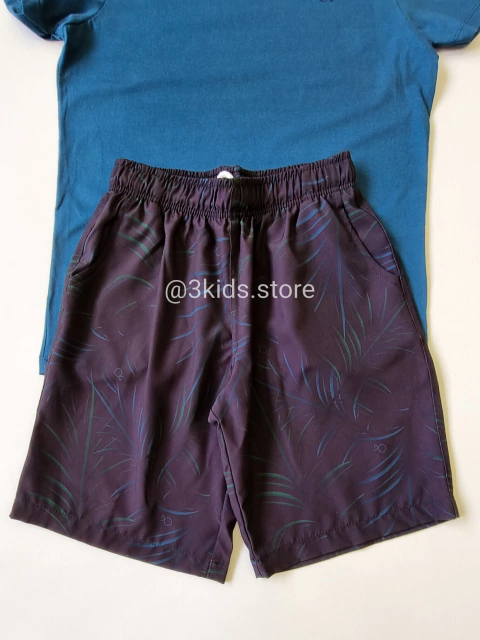 Shorts Bermuda Tactel Infantil Menino Estampada Ogochi 004546005-9848 - comprar online