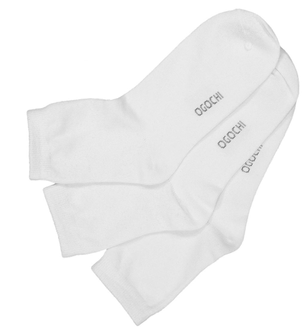 Kit 3 Meias Infantis Cano Médio Brancas Ogochi 023476002-Br