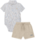 Conjunto Bebê Camisa Body Xadrez Com Shorts Onda Marinha 1.243.020