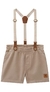 Conjunto Infantil Bata E Shorts Com Suspensórios Om 223.029 na internet