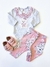 Conjunto Bebê Ursinho Floral Body E Calça Rosa Milon 2000851-Rs - comprar online