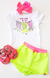 Conjunto Bebê Body Sereia E Short-Saia Neon Momi C1249