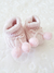 Sapatinho De Tricot Bebê Pompom Rosa 8053-R