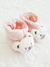 Pantufa Sapatinho Bebê Ursinho Rosê 2294-Rs