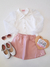 Saia Infantil Couro Rosa Animê P5484