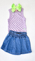 Shorts Saia Jeans Infantil Com Elastano Kukiê 73901 - 3Kids
