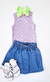 Shorts Saia Jeans Infantil Com Elastano Kukiê 73901 - 3Kids