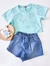 Blusa Infantil Strass Azul Kukiê 73767-Az