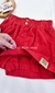 Shorts-Saia Infantil Sarja Vermelho Animê N2383 - loja online