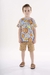 Camiseta Infantil Masculina Estampada Animais Azul Up Baby 45204 - 3Kids