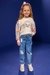 Calça Jeans Infantil Com Cinto De Corações Kukie - comprar online