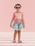 Conjunto Infantil Cropped E Short Jeans Mon Sucré 8019036