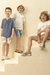 Imagem do Conjunto Infantil Masculino Bata Azul E Shorts Sarja Off White Lucboo 66042