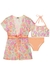 Biquíni Infantil Com Saída Sorvetes Laranja Neon Kukiê 69422 - 3Kids