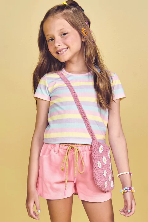 Blusa Infantil Canelada Listras Kukiê 69534