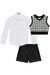 Conjunto Infantil Camisa, Colete E Shorts Kukiê 71304 - comprar online