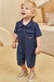 Macaquinho Bebê Sarja Jeans Com Elastano Lucboo 75701 - comprar online