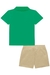 Imagem do Conjunto Infantil Polo Verde Shorts Sarja Kakhi Lucboo 76005