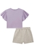 Conjunto Infantil Lhama Blusa E Shorts Lilás Kukiê 76049-Li - loja online