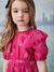 Vestido Infantil Tule Com Corações Pink Animê P5521 - comprar online