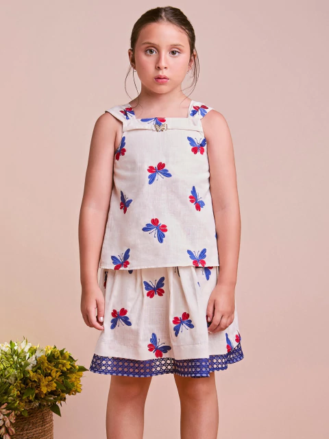 Conjunto Infantil Borboletas Animê N5660-G - comprar online