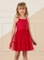 Vestido Infantil Tule Cerejas Vermelho Mon Sucré 133125124-Vm