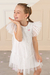 Vestido Infantil Em Tule Branco Mon Sucré 51133125438 - comprar online