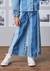 Calça Jeans Infantil Wide Leg Lavagem Diferenciada Animê N2788.1
