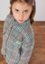 Conjunto Infantil Casaco E Shorts Lã Batida Xadrez Animê N2851 - comprar online