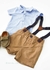 Conjunto Infantil Body Polo E Shorts Com Suspensórios Lucboo 52645 - 3Kids