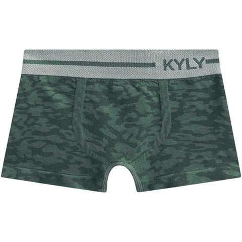 Cueca Boxer Infantil Camuflada Sem Costura Kyly 703083-V
