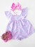 Macaquinho Bebê Floral Lilás E Rosa Mon Sucré 23002
