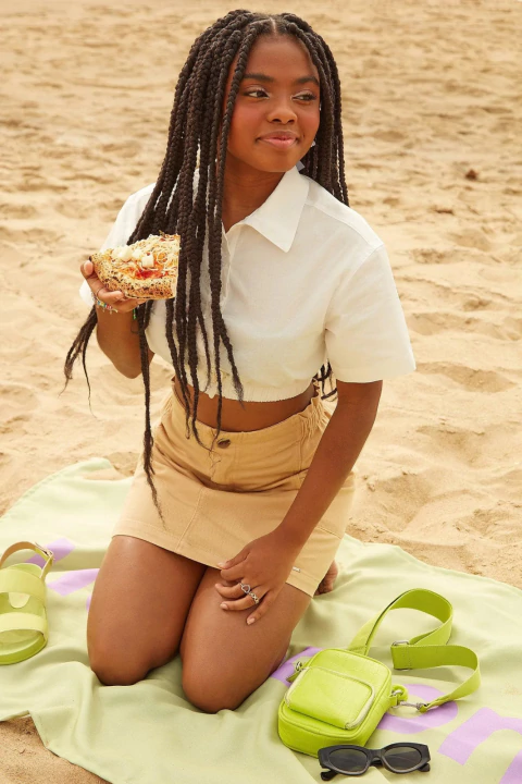 Camisa Cropped Teen Branca Lilimoon 65887