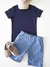 Camiseta Infantil Básica Marinho Ogochi 006006001-04 - 3Kids